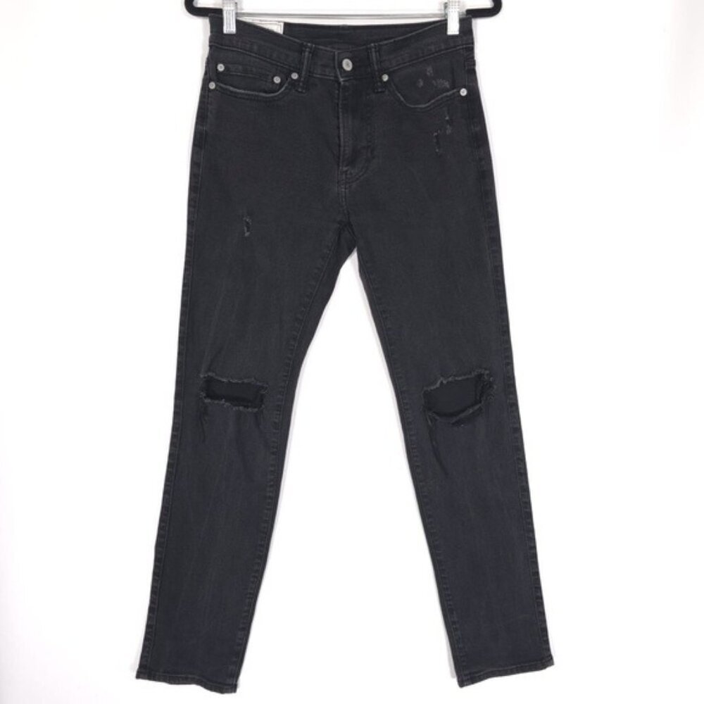 Abercrombie & Fitch Men’s Skinny Advanced Stretch‎ Jeans Distressed Black 29x30